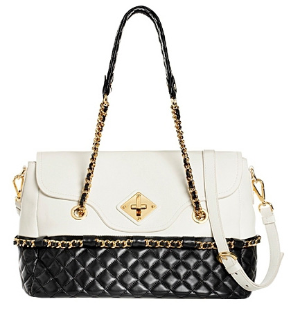 Moschino Black & White Shoulder Handbags